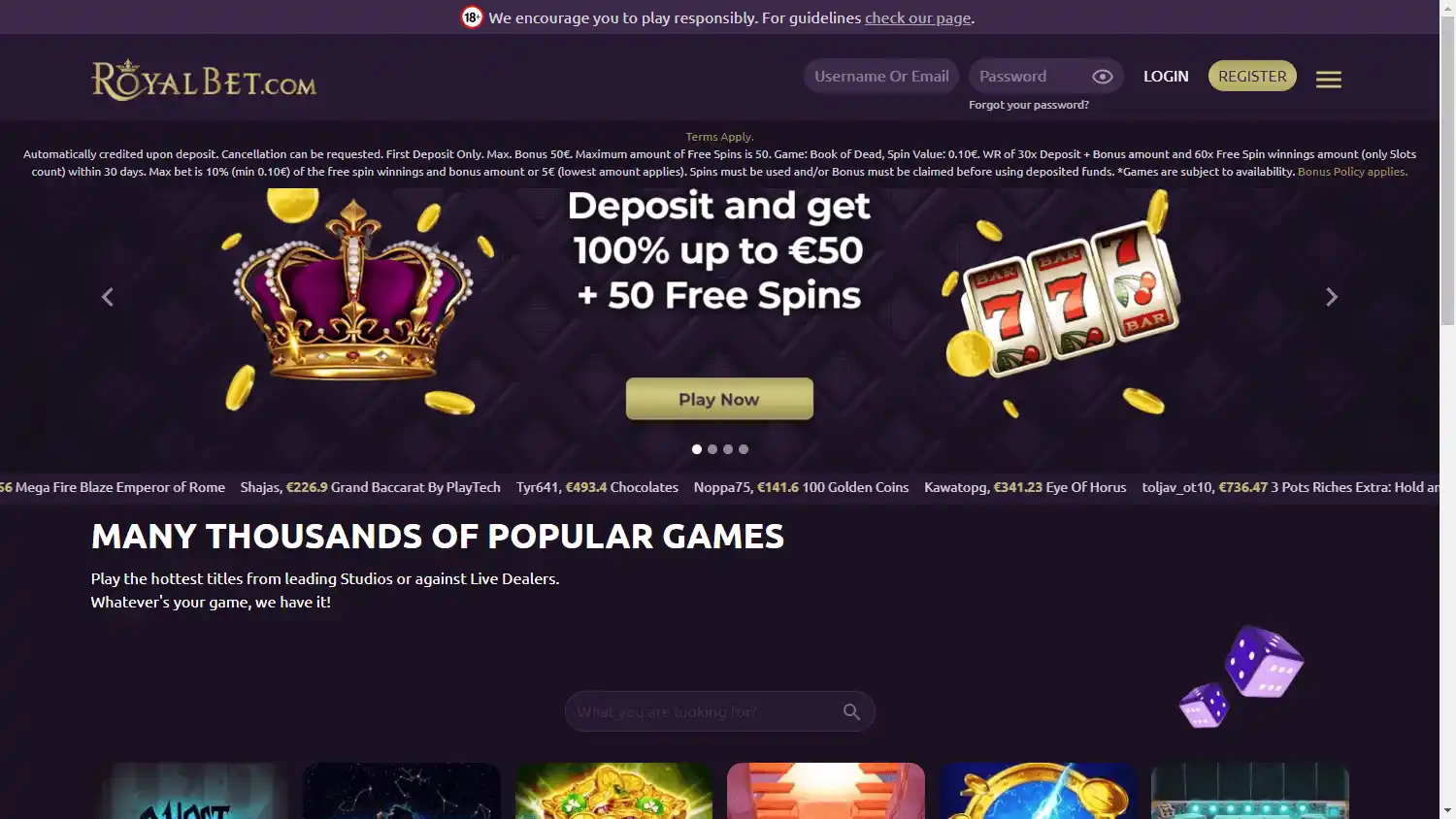 Royal Bet Casino DE screenshot 2
