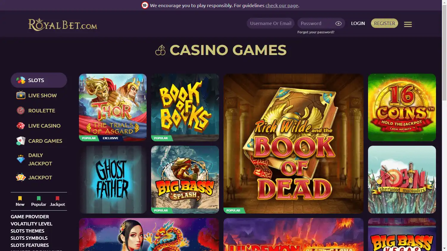 Royal Bet Casino screenshot 3