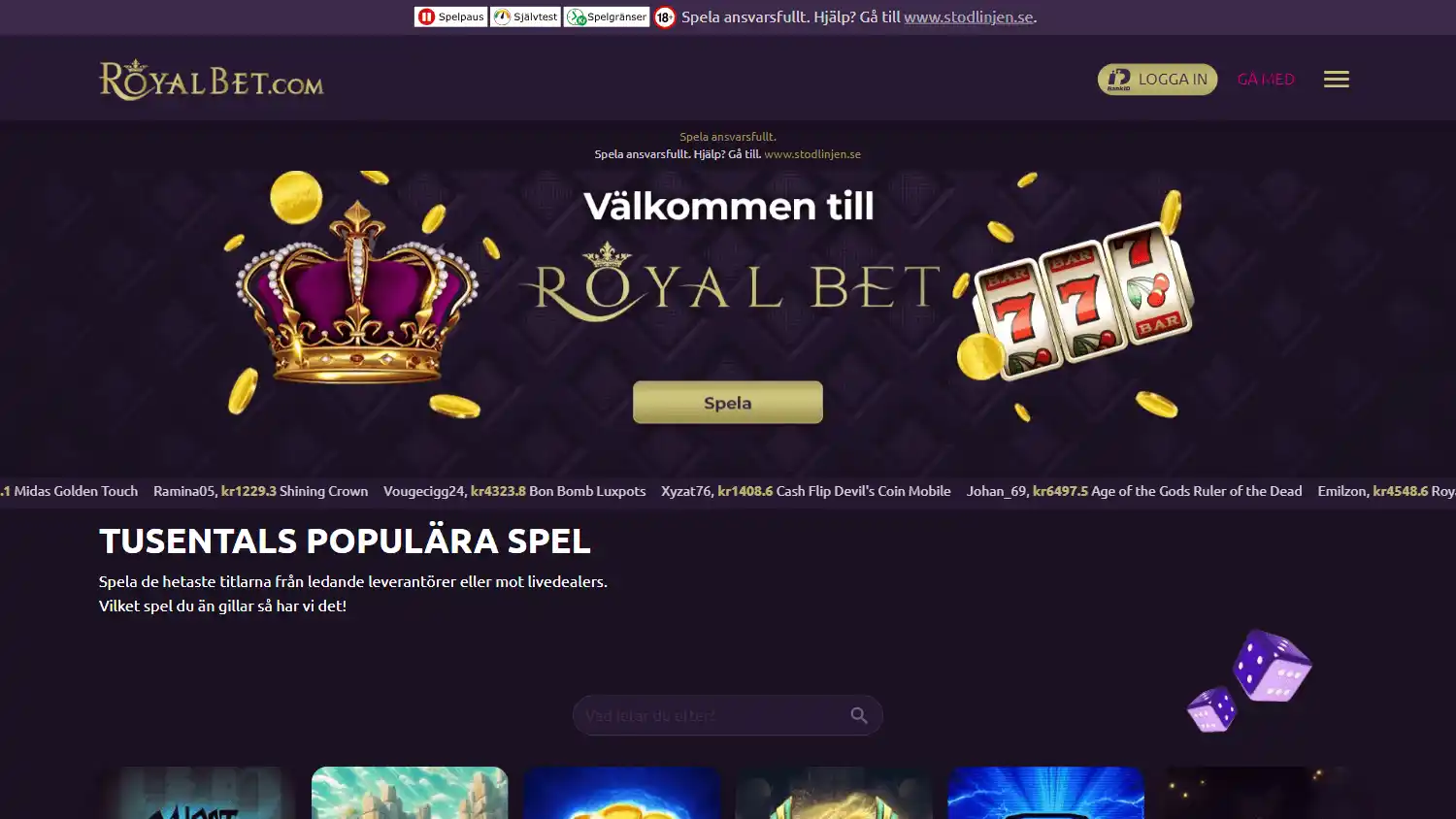 Royal Bet Casino screenshot 1