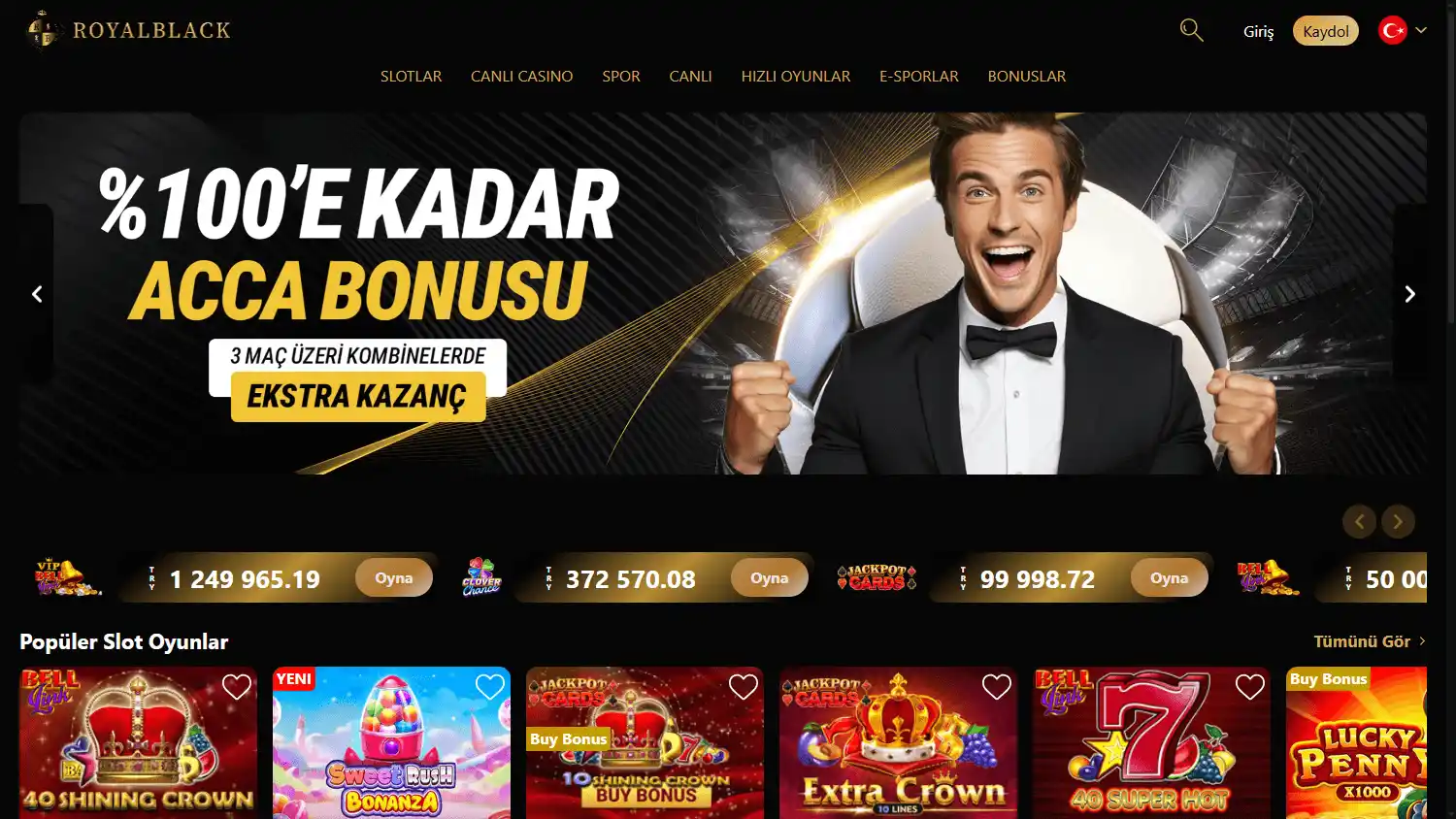 Royal Black Casino screenshot 1