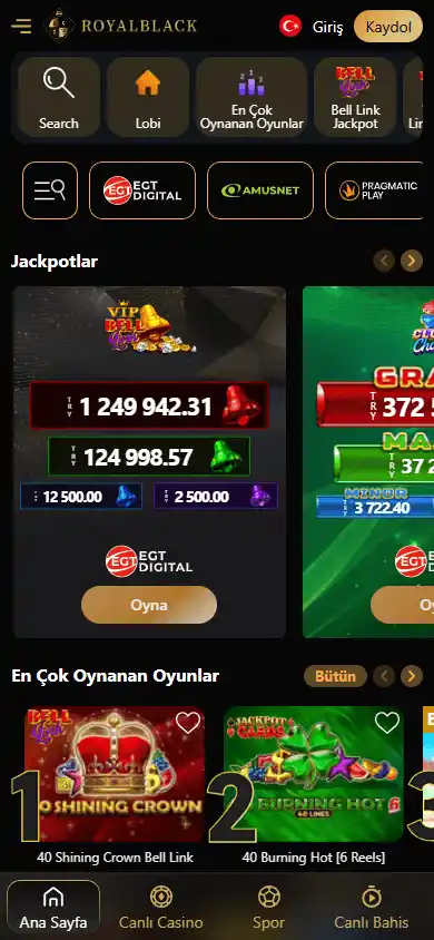 Royal Black Casino screenshot 5