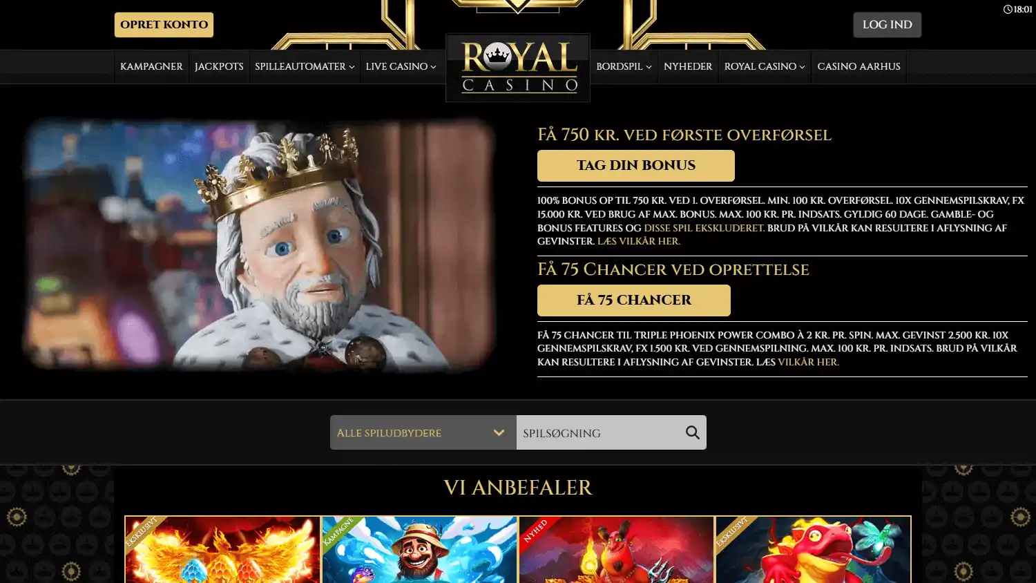 Royal Casino DK screenshot 1