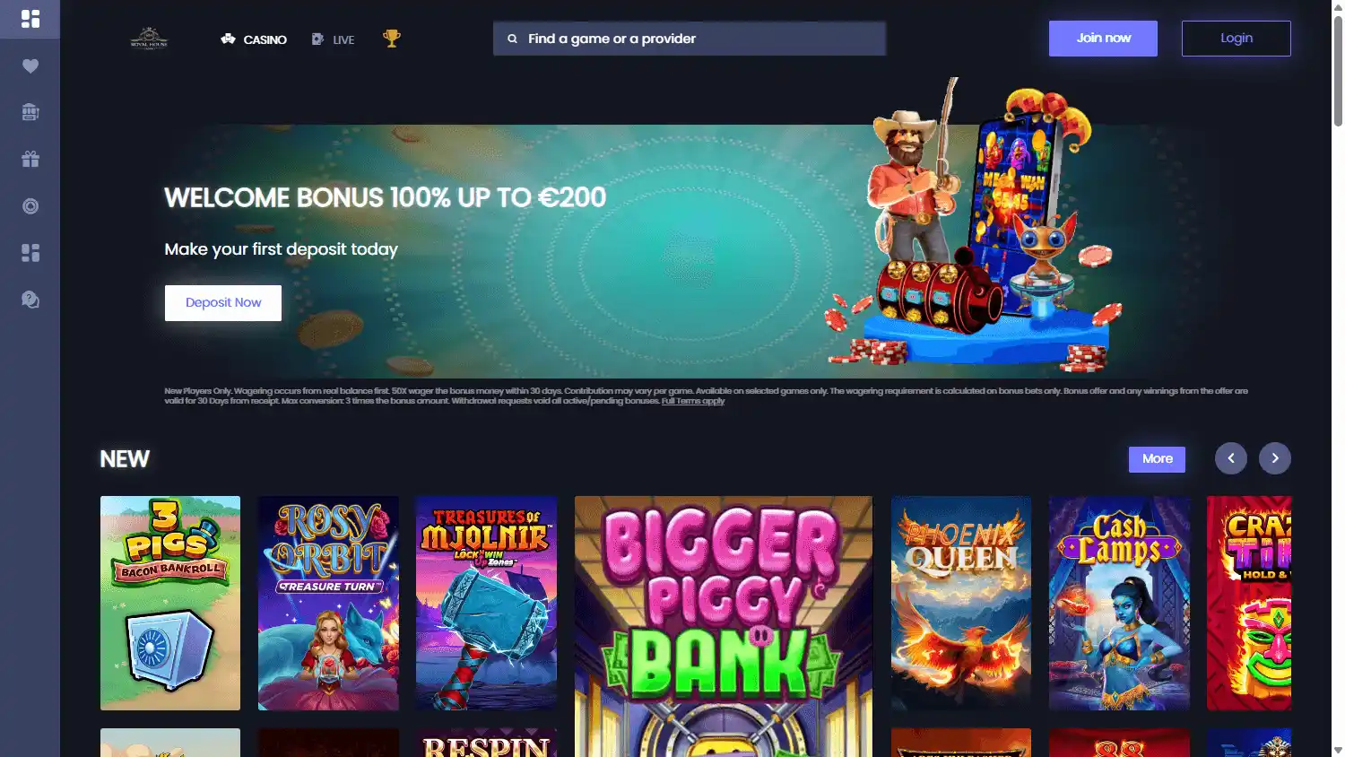 Royal House Casino screenshot 1