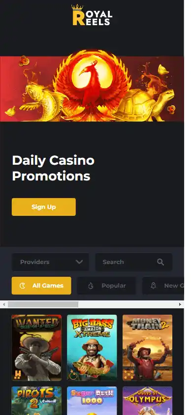 Royal Reels Casino screenshot 2