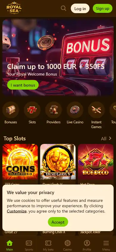 Royal Sea Casino screenshot 3