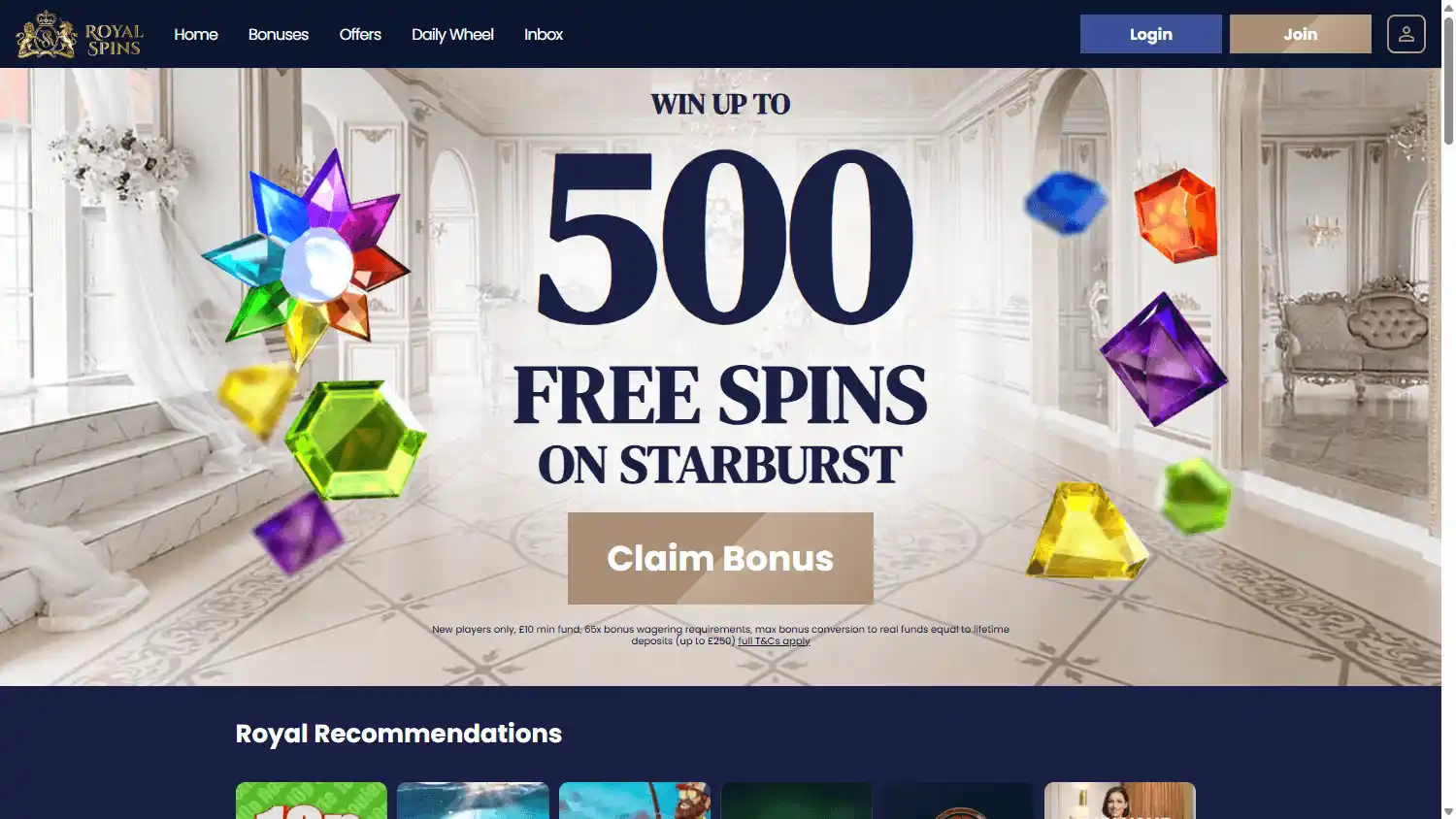 Royal Spins Casino screenshot 1