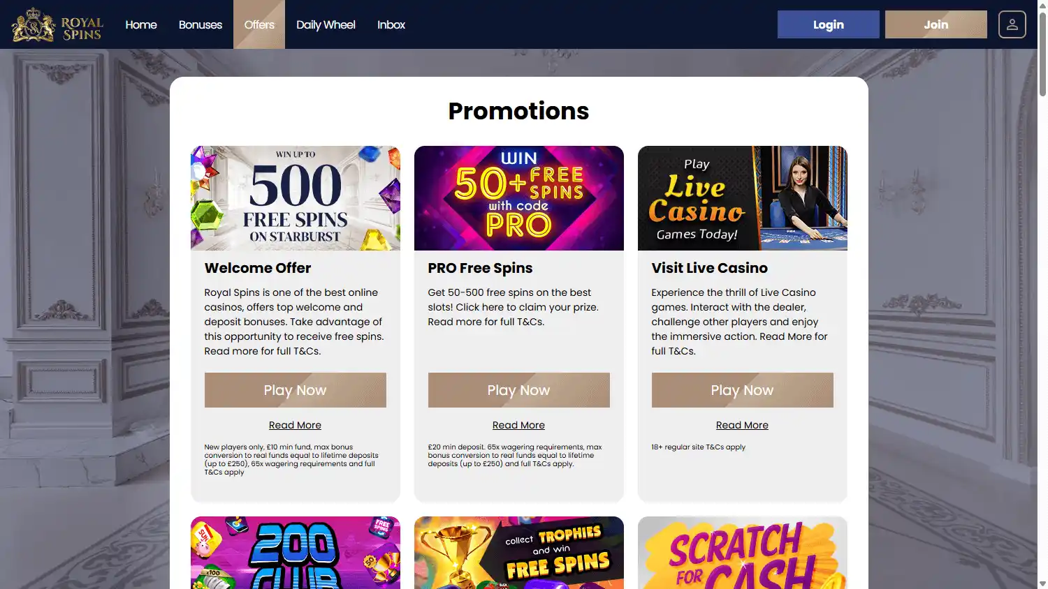 Royal Spins Casino screenshot 3