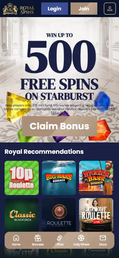 Royal Spins Casino screenshot 4