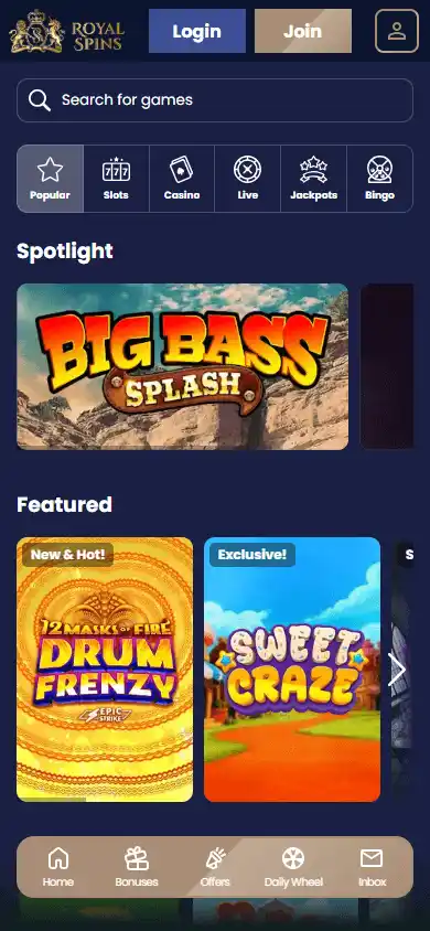 Royal Spins Casino screenshot 5