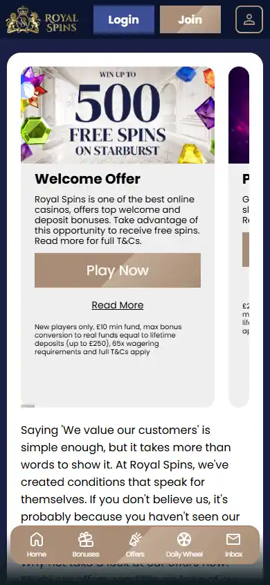 Royal Spins Casino screenshot 6