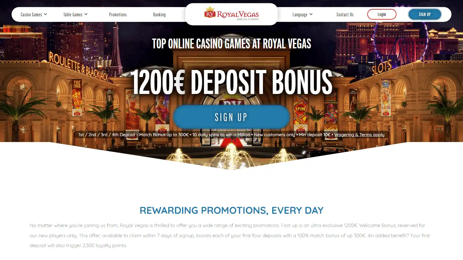 Royal Vegas Casino screenshot 3