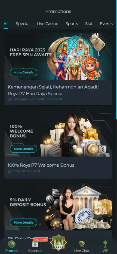 Royal77 Casino screenshot 6