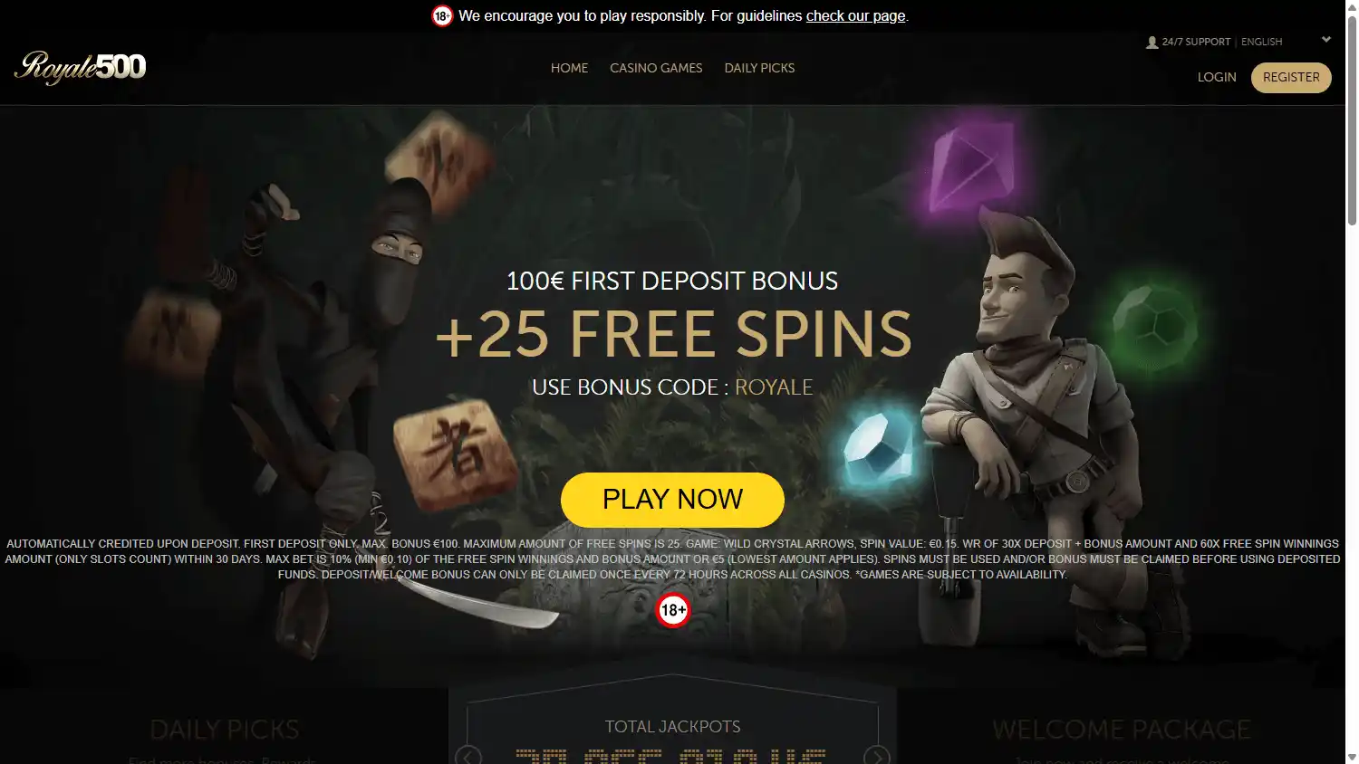 Royale500 Casino UK screenshot 1