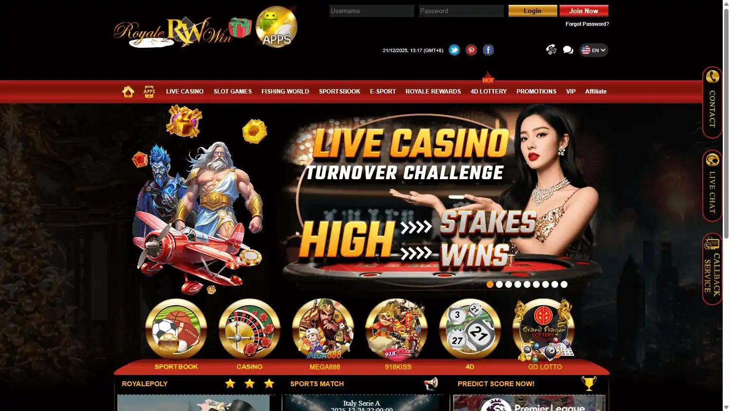 RoyaleWin Casino screenshot 1