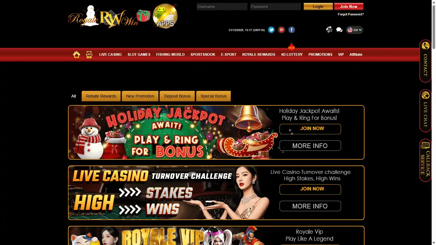 RoyaleWin Casino screenshot 3