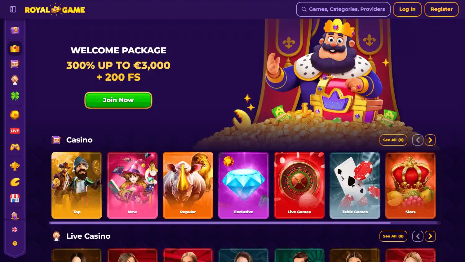 RoyalGame Casino screenshot 1