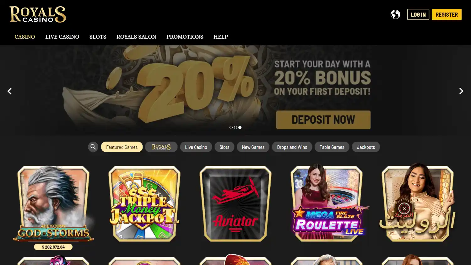 Royals Casino screenshot 2