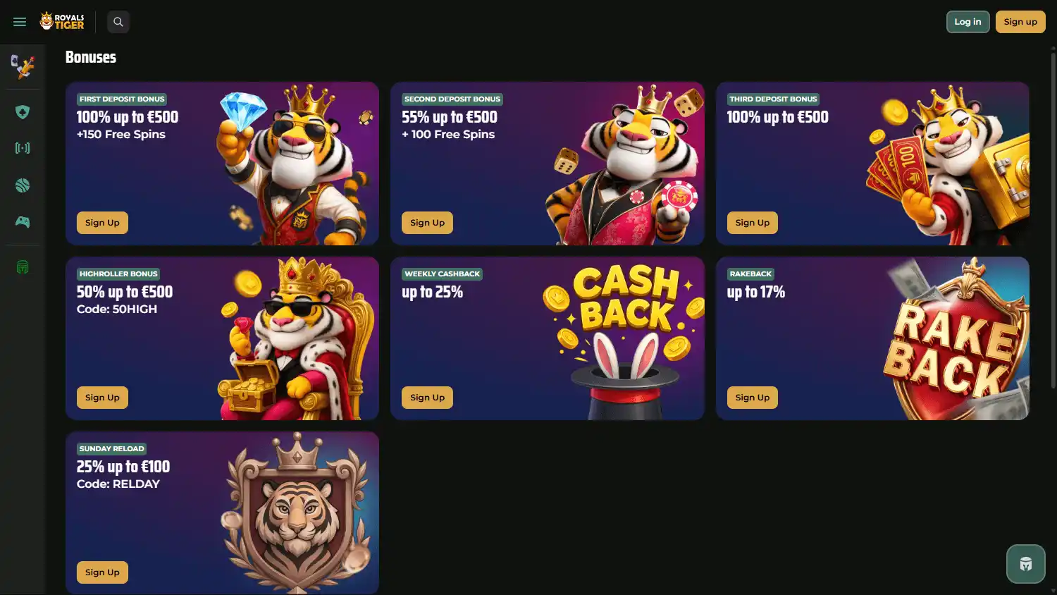 Royals Tiger Casino screenshot 3