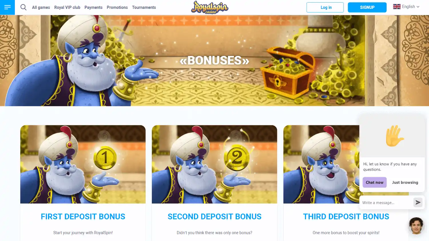 RoyalSpin Casino screenshot 3