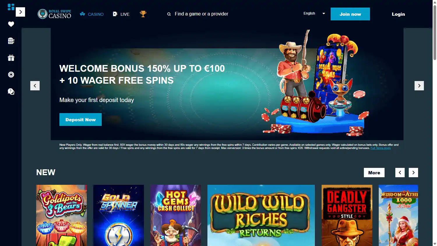 RoyalSwipe Casino screenshot 1