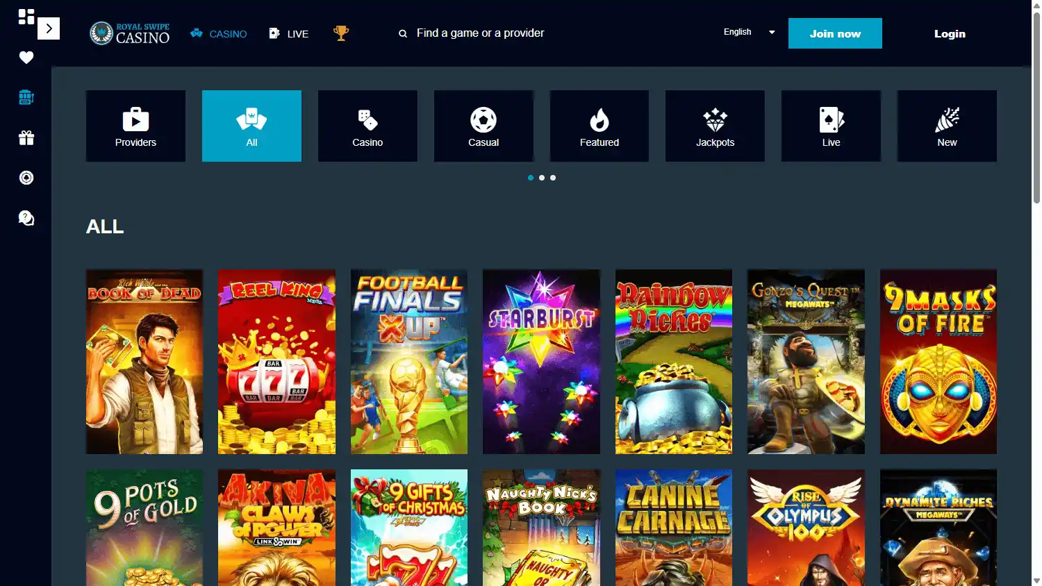 RoyalSwipe Casino screenshot 2