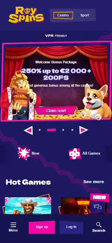Royspins Casino screenshot 4