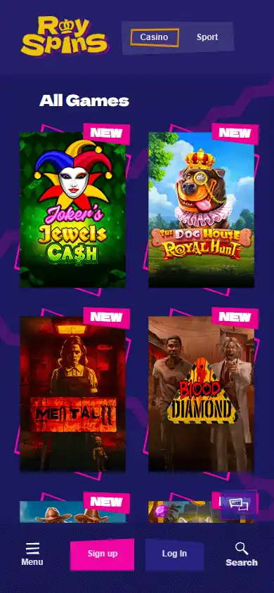 Royspins Casino screenshot 5