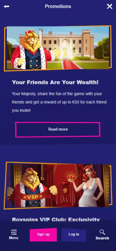 Royspins Casino screenshot 6