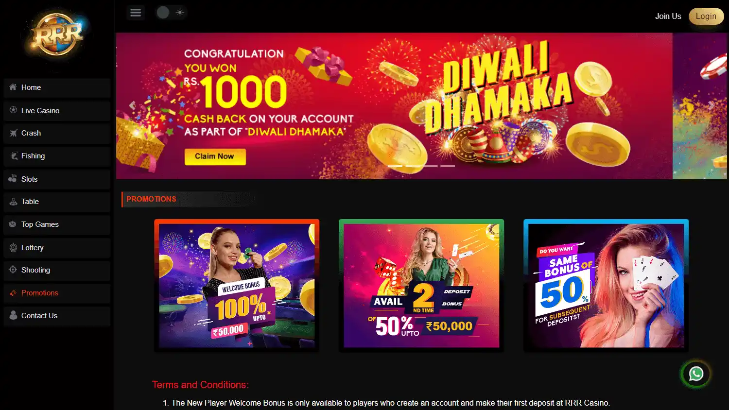 RRR Casino screenshot 2