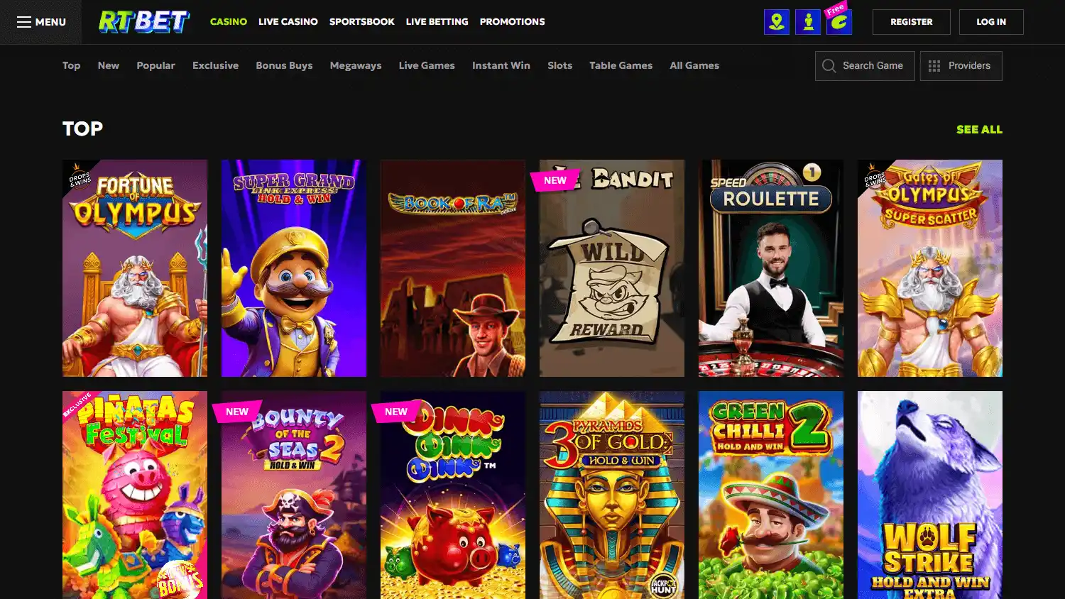 RTbet Casino screenshot 2