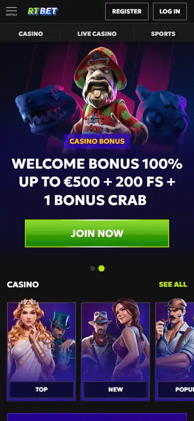 RTbet Casino screenshot 4