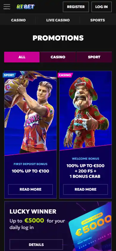 RTbet Casino screenshot 6