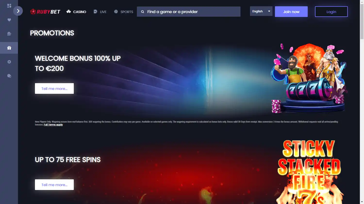 Ruby Bet Casino screenshot 3