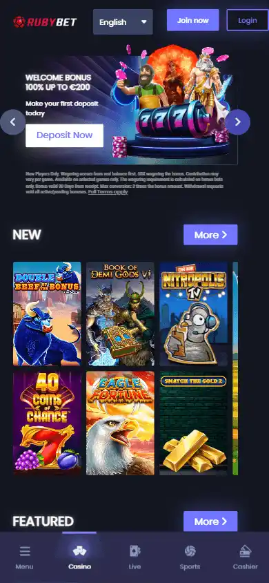 Ruby Bet Casino screenshot 4