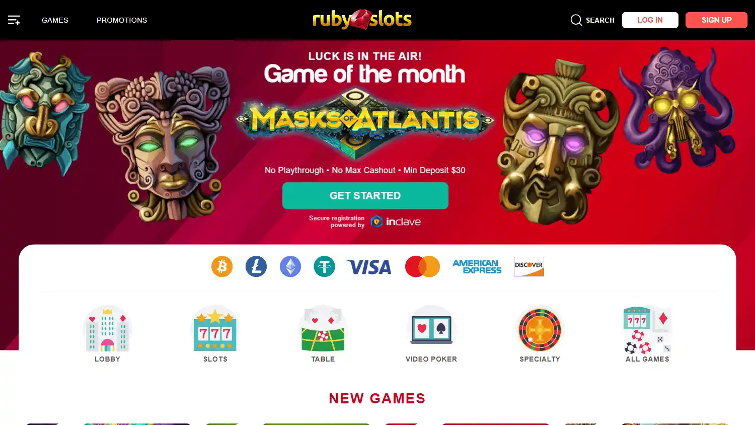 Ruby Slots Casino screenshot 1