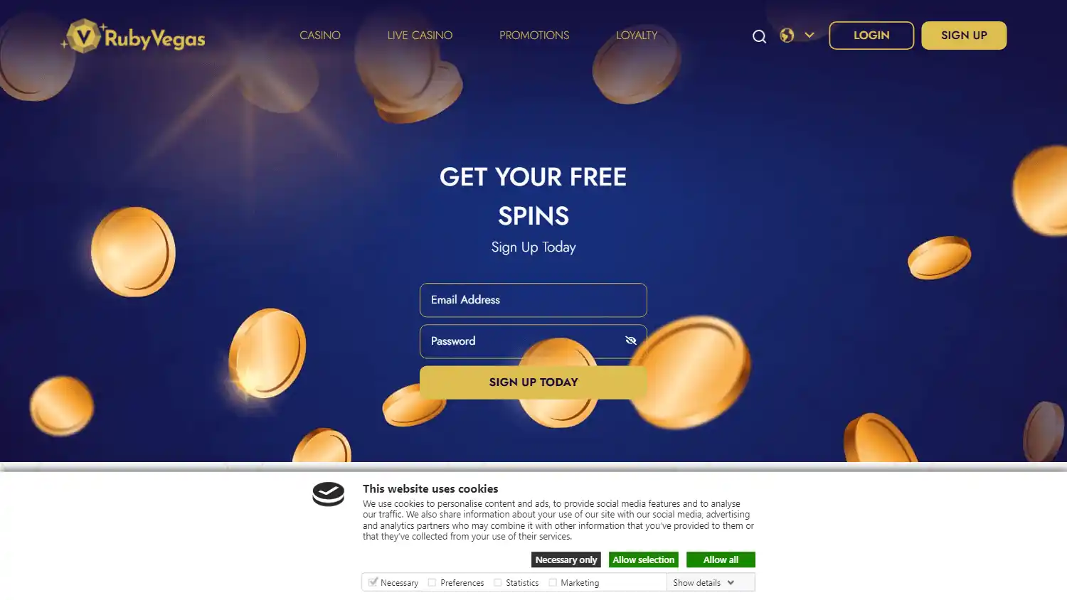 Ruby Vegas Casino screenshot 1