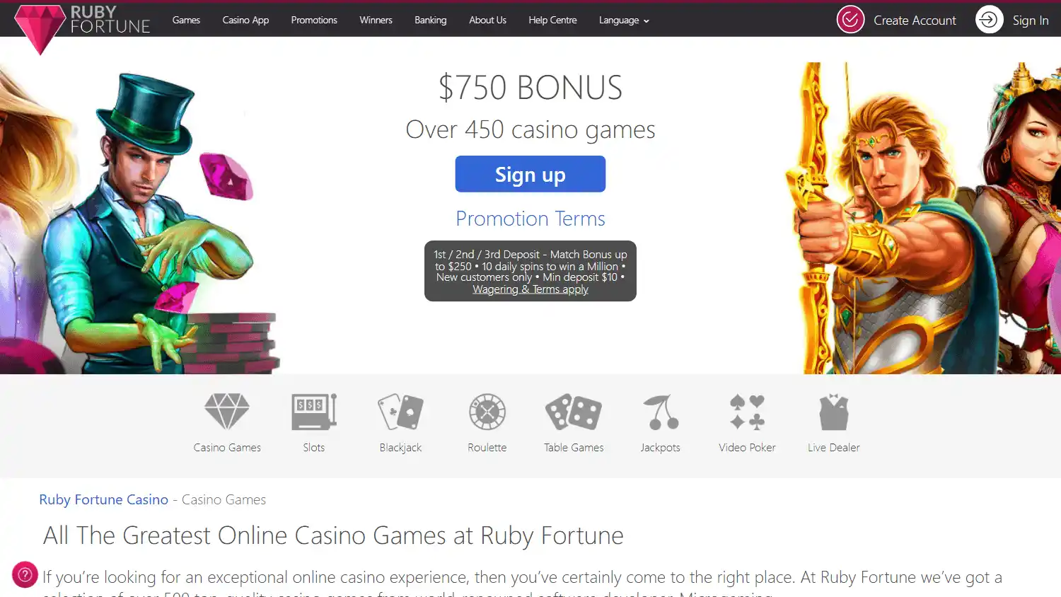RubyFortune Casino Ontario screenshot 2