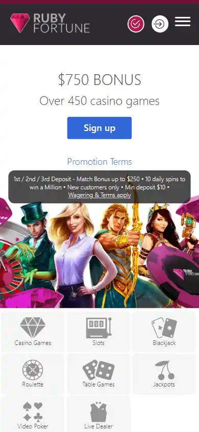 RubyFortune Casino Ontario screenshot 5