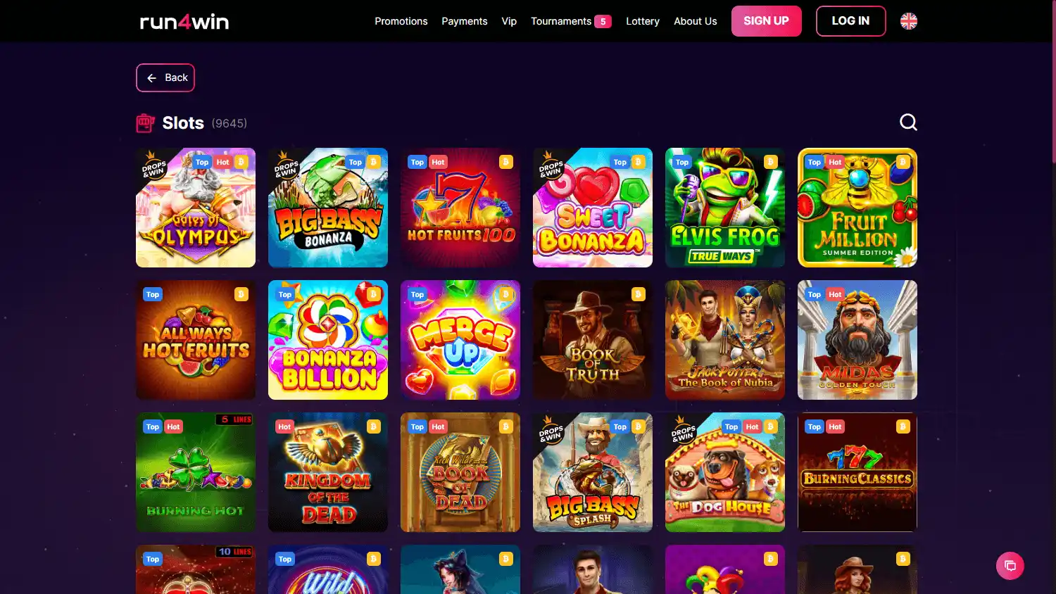 Run4Win Casino screenshot 2