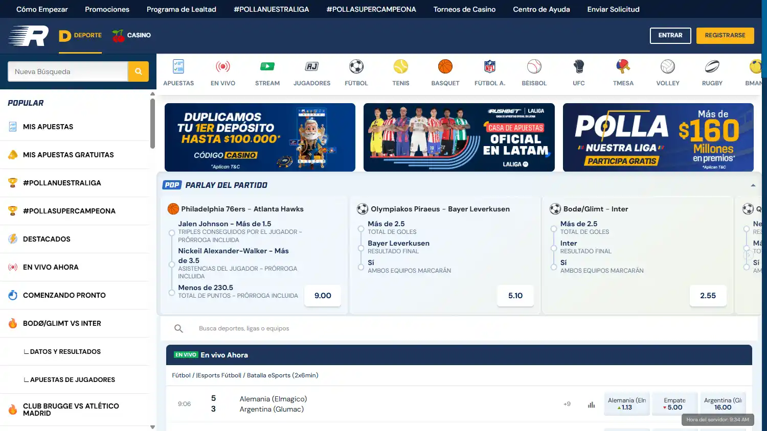 RushBet Casino screenshot 2