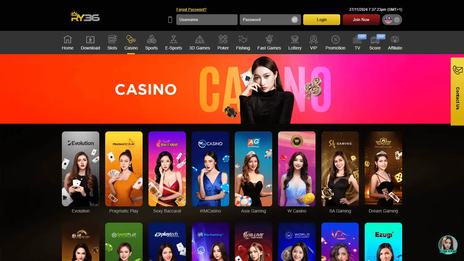 RY36 Casino screenshot 2