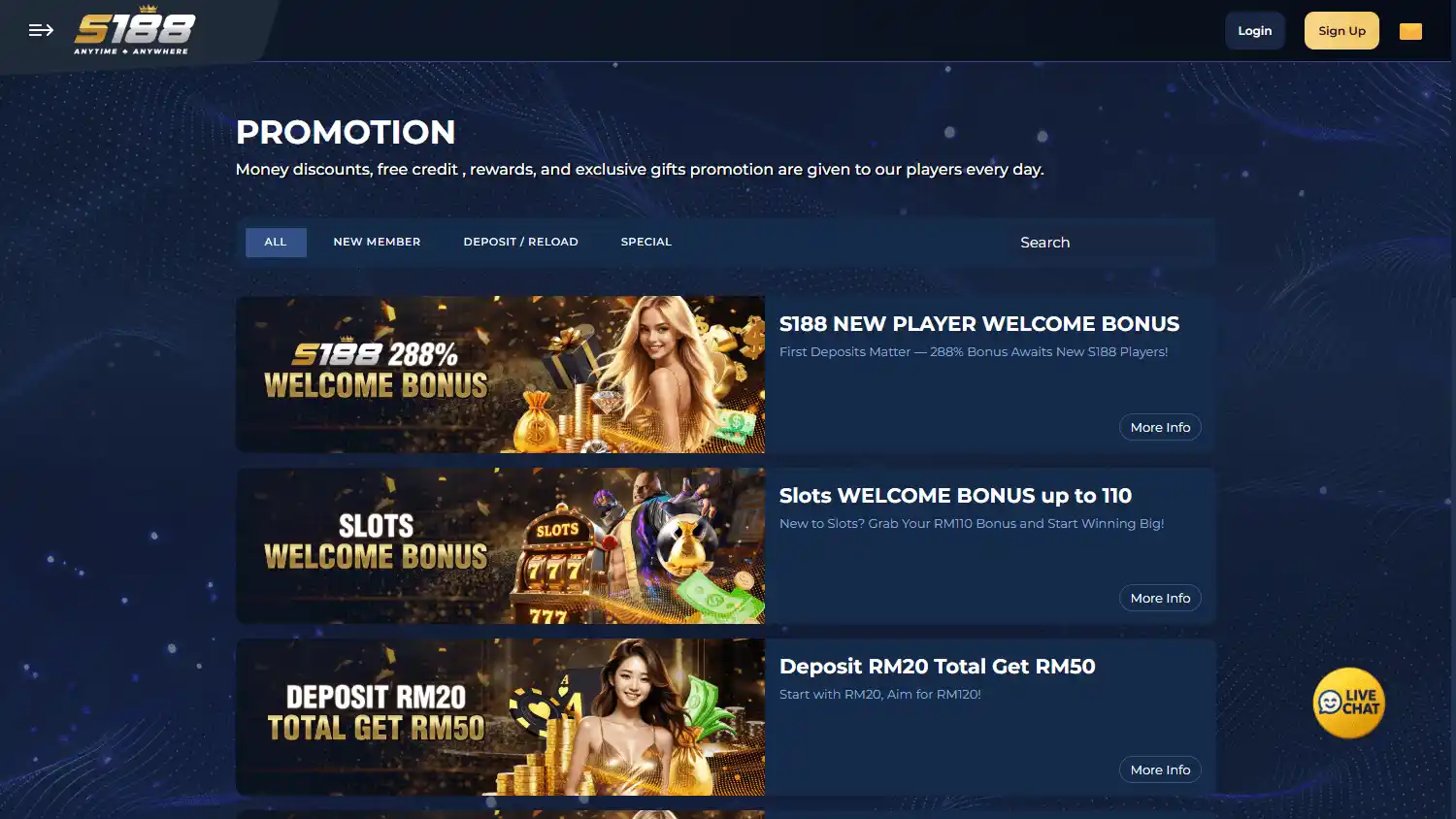 S188 Casino screenshot 3