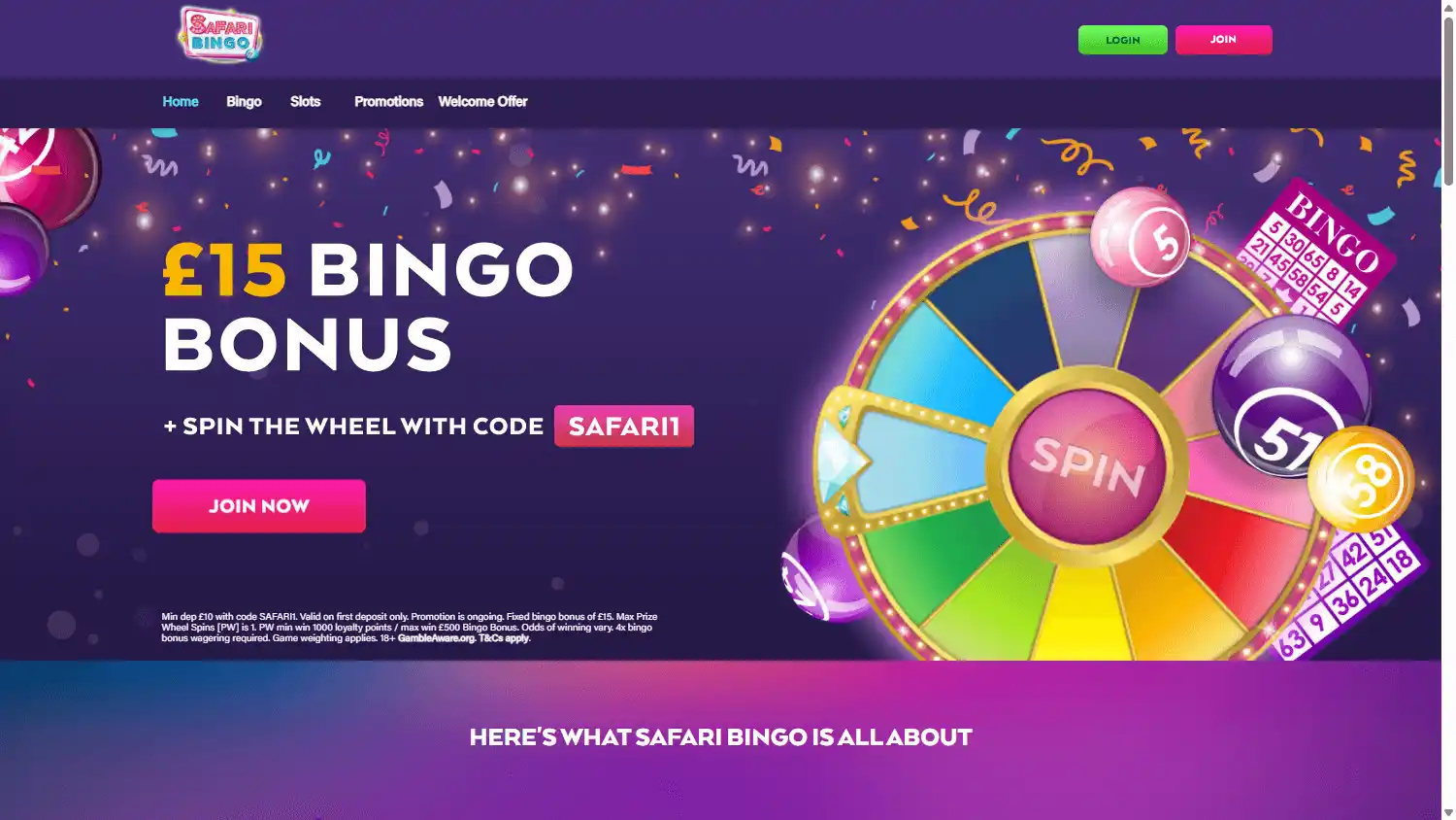 Safari Bingo Casino screenshot 1
