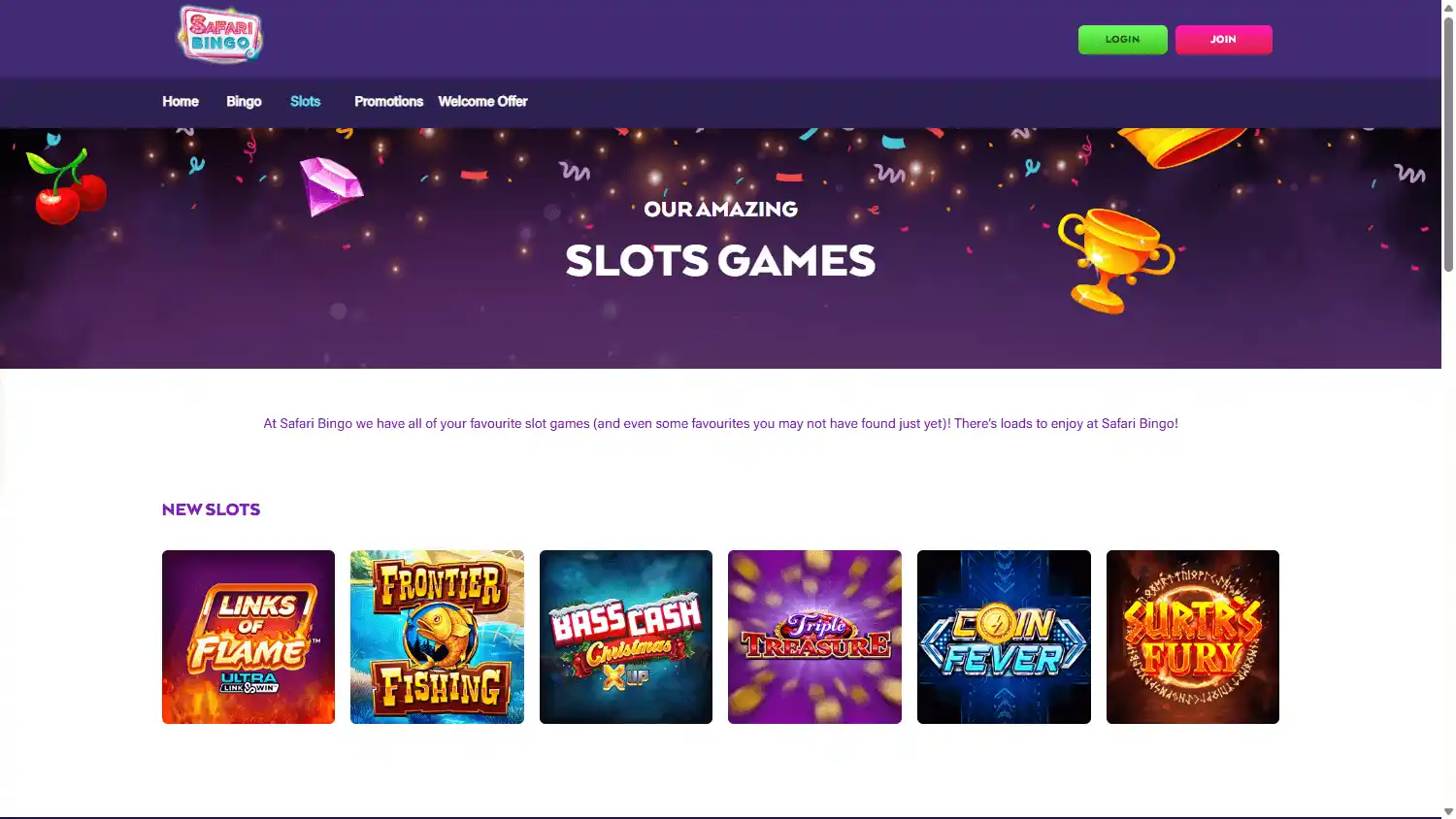 Safari Bingo Casino screenshot 2