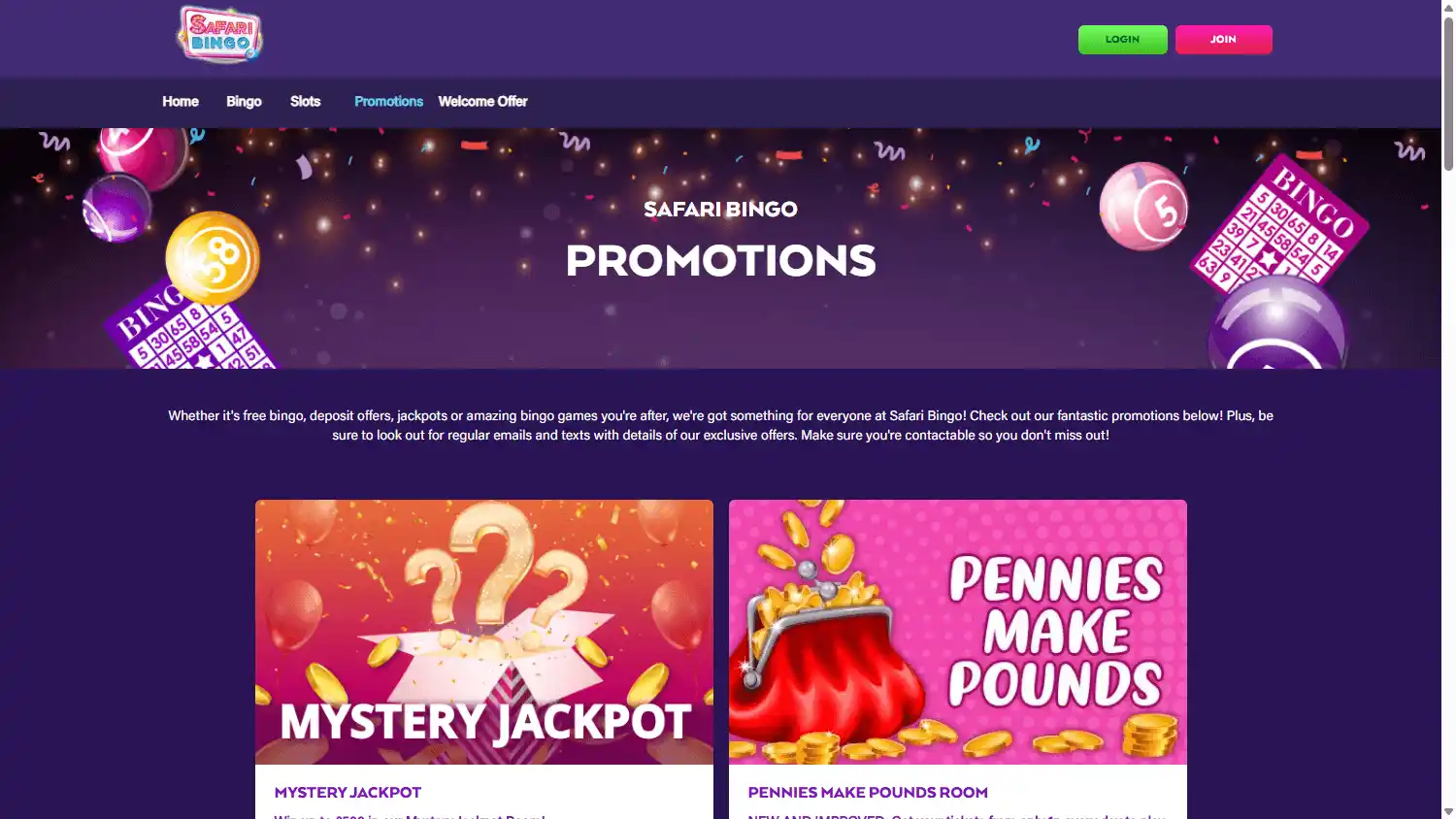Safari Bingo Casino screenshot 3