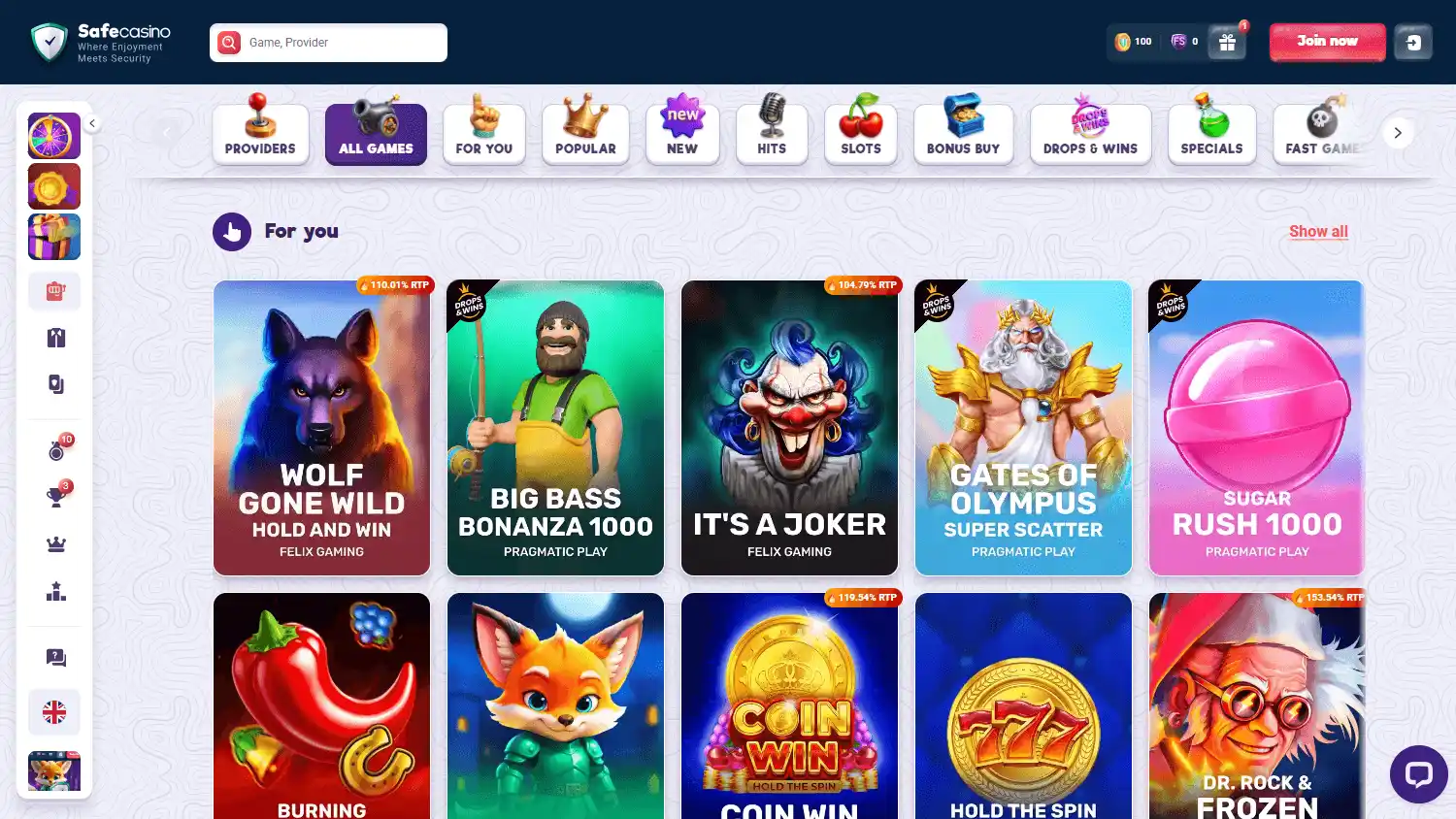 Safe Casino screenshot 2