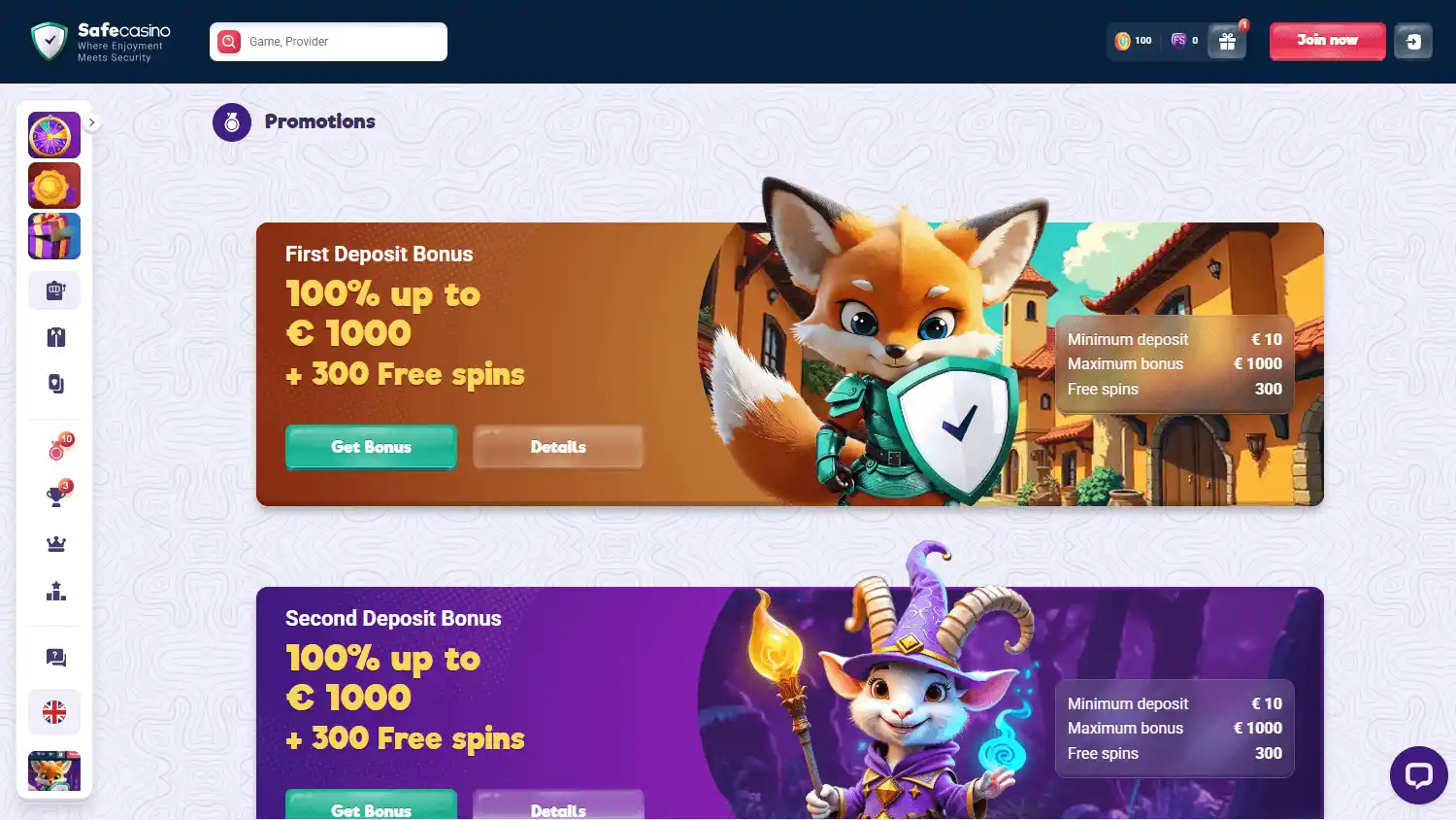 Safe Casino screenshot 3