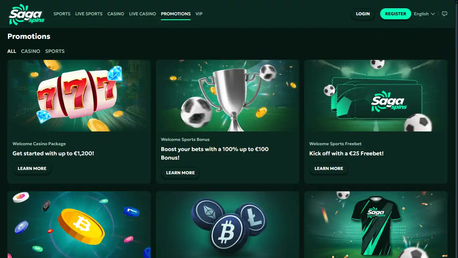 SagaSpins Casino screenshot 3