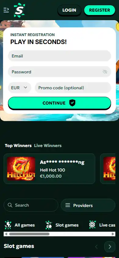 SagaSpins Casino screenshot 4