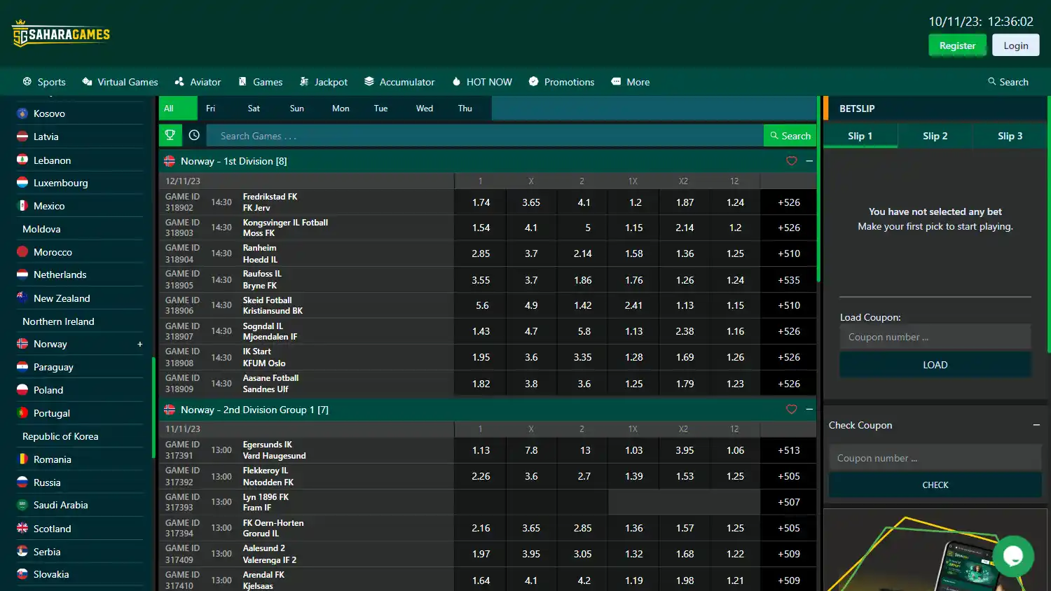 Sahara Games Casino screenshot 1